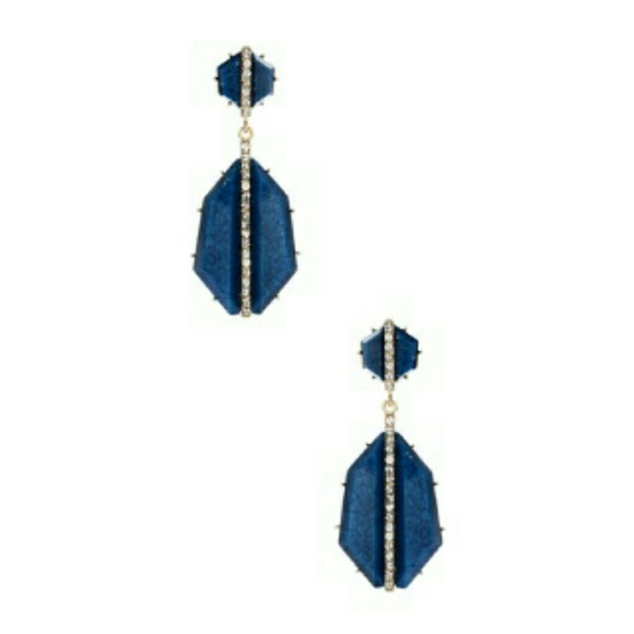 Amrita Singh Cobalt jeweled earrings - Picture 3 of 4